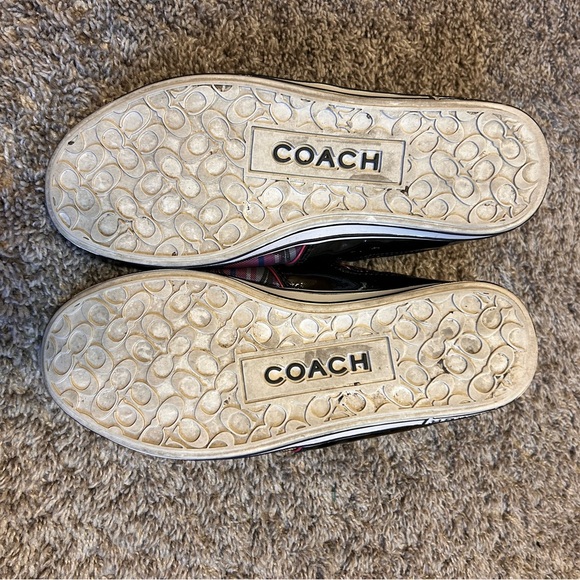 Coach Finch Plaid High Top Sneakers – Pink / Black Patent – Size 7.5 - Picture 6 of 8